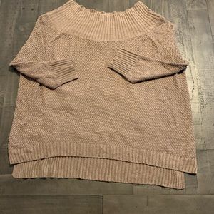 Off the shoulder brown sweater